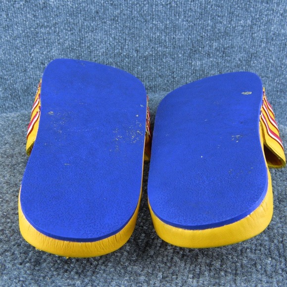 adidas McDonalds Eric Emanuel Men Slide Sandals Yellow Synthetic Slip On Size 12 - Picture 9 of 10